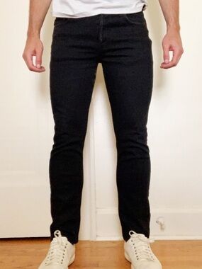 A.P.C Petit Standard Jean Droit Etroit Slim Jean Black 30x29